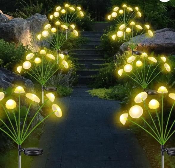 Solar LED Jellyfish Mushroom  Light For Lawn